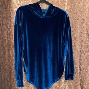 SHEIN Teal Velvet Hoodie.  Size Medium